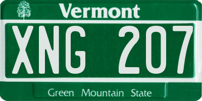 VT license plate XNG207