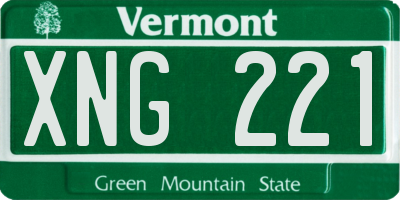 VT license plate XNG221