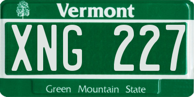 VT license plate XNG227
