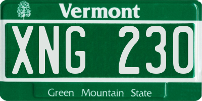 VT license plate XNG230
