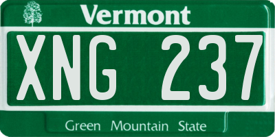 VT license plate XNG237