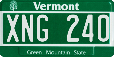 VT license plate XNG240