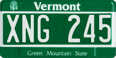 VT license plate XNG245