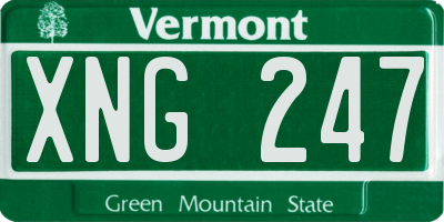 VT license plate XNG247