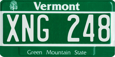 VT license plate XNG248