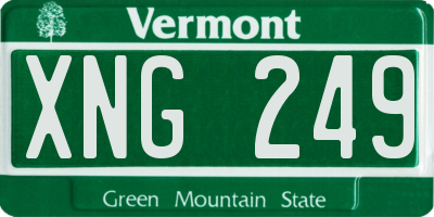 VT license plate XNG249