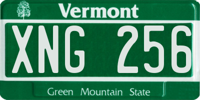 VT license plate XNG256