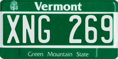 VT license plate XNG269