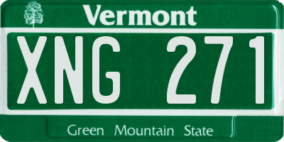 VT license plate XNG271