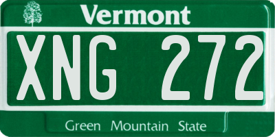 VT license plate XNG272