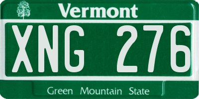 VT license plate XNG276