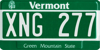 VT license plate XNG277