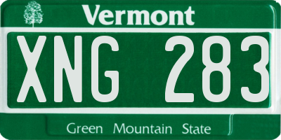 VT license plate XNG283