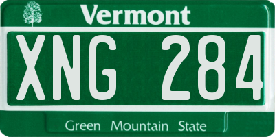 VT license plate XNG284