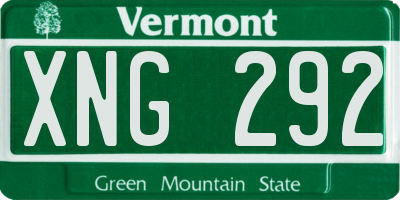 VT license plate XNG292