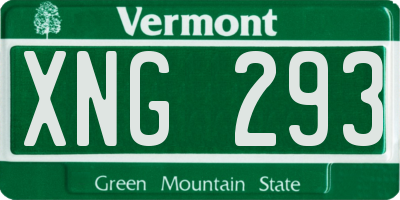 VT license plate XNG293