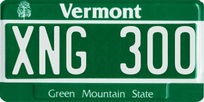 VT license plate XNG300