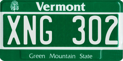 VT license plate XNG302
