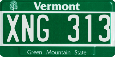 VT license plate XNG313