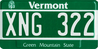 VT license plate XNG322