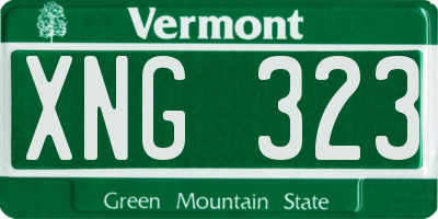 VT license plate XNG323