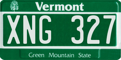 VT license plate XNG327