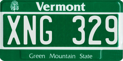 VT license plate XNG329