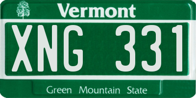 VT license plate XNG331