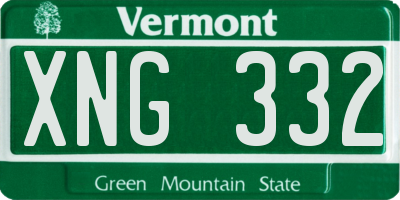 VT license plate XNG332