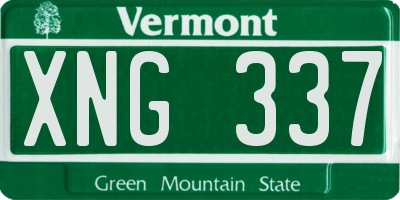 VT license plate XNG337