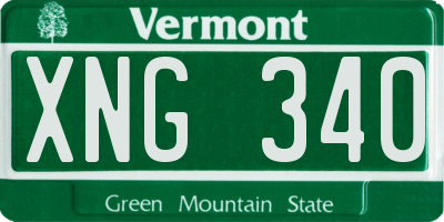 VT license plate XNG340