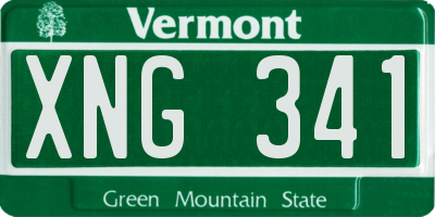 VT license plate XNG341