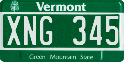 VT license plate XNG345