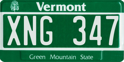 VT license plate XNG347