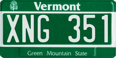 VT license plate XNG351