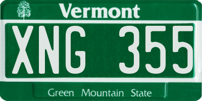 VT license plate XNG355
