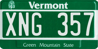 VT license plate XNG357