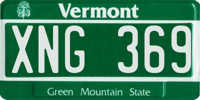 VT license plate XNG369