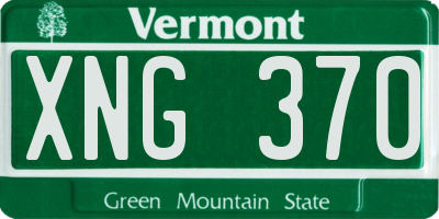 VT license plate XNG370