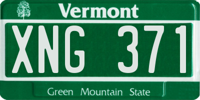 VT license plate XNG371
