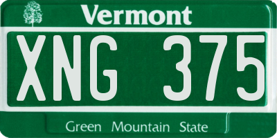 VT license plate XNG375