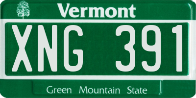 VT license plate XNG391