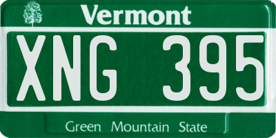 VT license plate XNG395