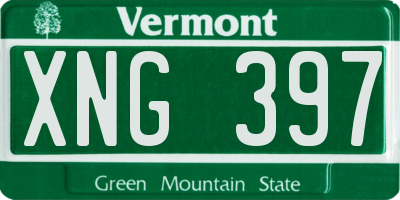VT license plate XNG397