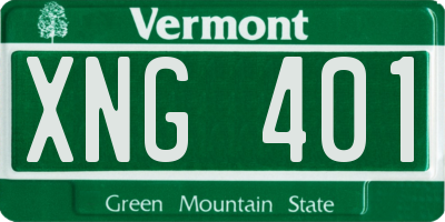 VT license plate XNG401