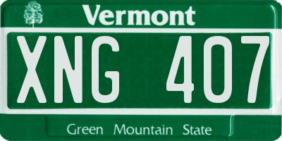 VT license plate XNG407