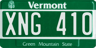 VT license plate XNG410