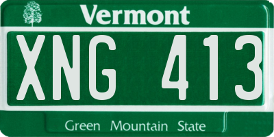 VT license plate XNG413