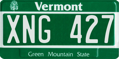 VT license plate XNG427