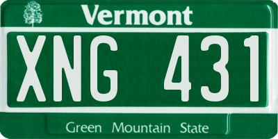 VT license plate XNG431